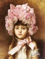 El retrato de la niña Pink Bonnet Alexei Harlamov